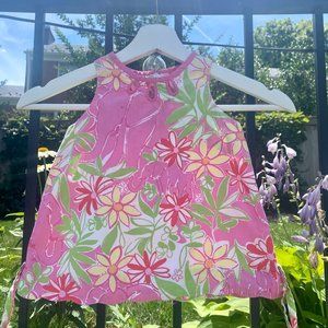 LILLY PULITZER infant dress, 12-19 mos, vintage elephant pattern